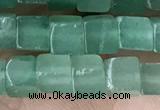 CCU452 15.5 inches 4*4mm cube green aventurine beads wholesale