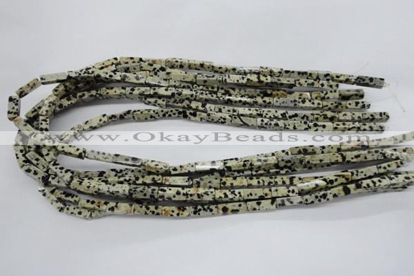 CCU511 15.5 inches 4*13mm cuboid dalmatian jasper beads wholesale