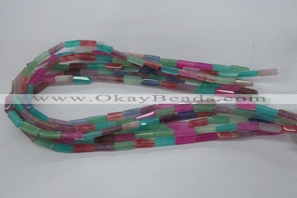 CCU515 15.5 inches 4*13mm cuboid mixed quartz beads wholesale