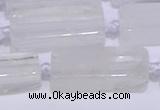 CCU600 15.5 inches 8*20mm - 10*30mm cuboid white crystal beads