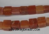 CCU68 15.5 inches 8*8mm cube red aventurine beads wholesale