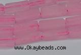 CCU711 15.5 inches 4*13mm cuboid rose quartz beads wholesale