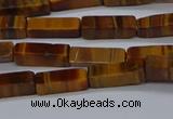 CCU719 15.5 inches 4*13mm cuboid yellow tiger eye beads wholesale