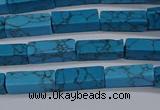 CCU725 15.5 inches 4*13mm cuboid imitation turquoise beads wholesale