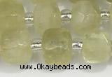 CCU756 15 inches 8*8mm faceted cube lemon quartz beads