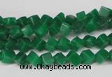 CCU92 15.5 inches 4*4mm cube dyed white jade beads wholesale