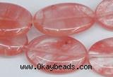 CCY159 15.5 inches 20*30mm oval cherry quartz beads wholesale