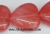 CCY164 15.5 inches 30*30mm heart cherry quartz beads wholesale