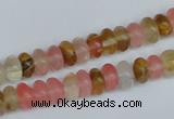 CCY201 15.5 inches 5*8mm rondelle volcano cherry quartz beads