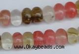 CCY202 15.5 inches 8*12mm rondelle volcano cherry quartz beads