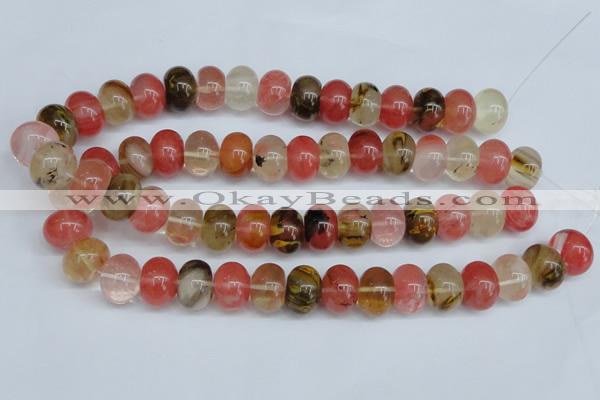 CCY203 15.5 inches 13*18mm rondelle volcano cherry quartz beads