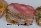 CCY223 15.5 inches 30*40mm rectangle volcano cherry quartz beads