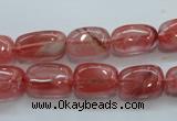 CCY51 15.5 inches 9*15mm nugget cherry quartz beads wholesale