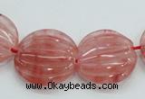 CCY53 15.5 inches 20mm flat round cherry quartz beads wholesale