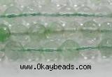 CCY611 15.5 inches 6mm faceted round green cherry quartz beads