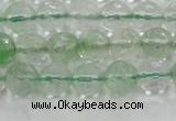 CCY612 15.5 inches 8mm faceted round green cherry quartz beads