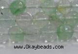 CCY613 15.5 inches 10mm faceted round green cherry quartz beads