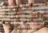 CCY631 15.5 inches 6mm round volcano cherry quartz beads wholesale