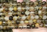 CCY648 15.5 inches 10mm round volcano cherry quartz beads