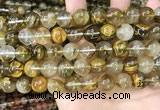 CCY649 15.5 inches 12mm round volcano cherry quartz beads