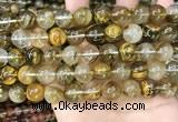 CCY650 15.5 inches 14mm round volcano cherry quartz beads