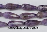 CDA340 15.5 inches 8*20mm faceted teardrop dyed dogtooth amethyst beads