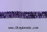 CDA350 15.5 inches 4mm round matte dogtooth amethyst beads