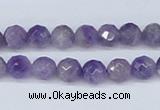 CDA59 15.5 inches 8mm faceted round dogtooth amethyst beads