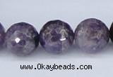 CDA63 15.5 inches 16mm faceted round dogtooth amethyst beads