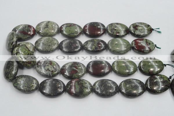 CDB214 15.5 inches 22*30mm oval natural dragon blood jasper beads