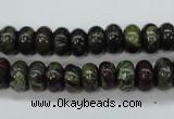 CDB234 15.5 inches 6*10mm rondelle natural dragon blood jasper beads