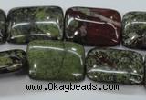 CDB244 15.5 inches 18*25mm rectangle natural dragon blood jasper beads