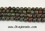 CDB344 15.5 inches 12mm round dragon blood jasper beads wholesale