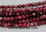 CDE01 15.5 inches 4mm round dyed sea sediment jasper beads