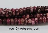 CDE06 15.5 inches 4*8mm rondelle dyed sea sediment jasper beads