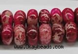 CDE08 15.5 inches 10*16mm rondelle dyed sea sediment jasper beads