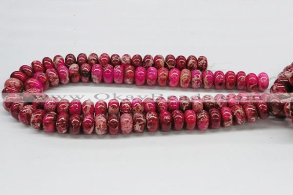 CDE08 15.5 inches 10*16mm rondelle dyed sea sediment jasper beads