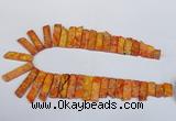 CDE1001 Top drilled 9*15mm - 10*45mm sticks sea sediment jasper beads