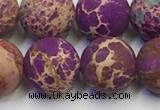 CDE1024 15.5 inches 12mm round matte sea sediment jasper beads