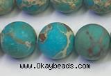 CDE1029 15.5 inches 12mm round matte sea sediment jasper beads