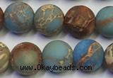 CDE1032 15.5 inches 8mm round matte sea sediment jasper beads