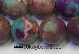 CDE1038 15.5 inches 10mm round matte sea sediment jasper beads