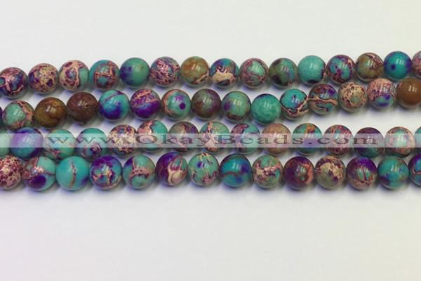 CDE1057 15.5 inches 8mm round sea sediment jasper beads wholesale