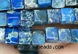 CDE1204 15.5 inches 4.5mm - 5mm cube sea sediment jasper beads