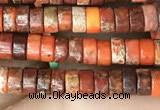 CDE1221 15.5 inches 2.5*4mm heishi sea sediment jasper beads