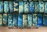 CDE1241 15.5 inches 3*8mm heishi sea sediment jasper beads