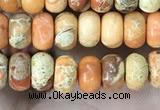 CDE1260 15.5 inches 4*6mm rondelle sea sediment jasper beads