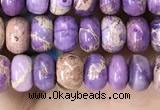 CDE1262 15.5 inches 4*6mm rondelle sea sediment jasper beads