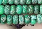 CDE1267 15.5 inches 4*6mm rondelle sea sediment jasper beads