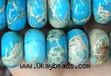 CDE1280 15.5 inches 6*10mm rondelle sea sediment jasper beads